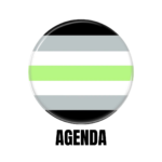 LGBTQ+ Agenda PRIDE Flags Button Pin Badge