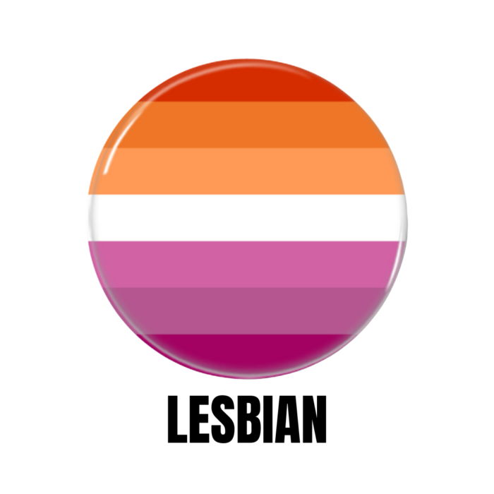LGBTQ+ Lesbian PRIDE Flags Button Pin Badge