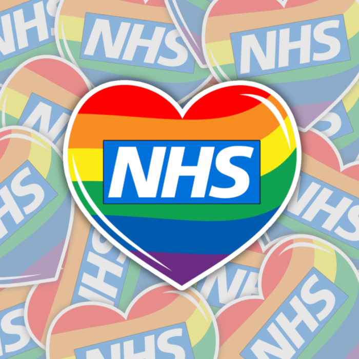 Rainbow Heart NHS Vinyl Sticker NHS Support