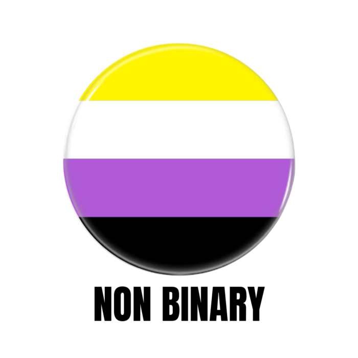 LGBTQ+ Non Binary PRIDE Flags Button Pin Badge