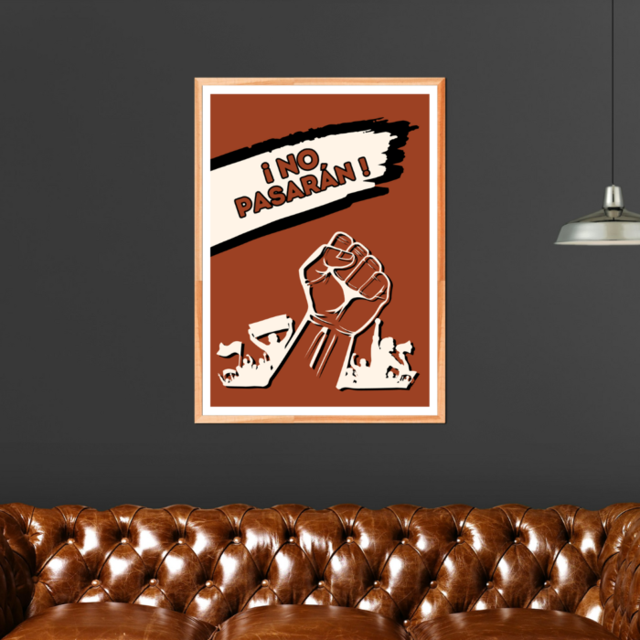 No Pasaran Poster Print Anti Fascist Merch