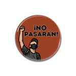 No Pasaran Button Pin Badge Anti Fascist