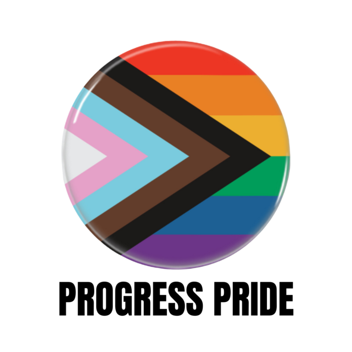 LGBTQ+ Progress Pride Flags Button Pin Badge