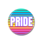 PRIDE Rainbow Button Pin Badge LGBTQ+ Friendly