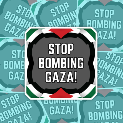 Stop Bombing Gaza Vinyl Sticker Free Palestine Merch