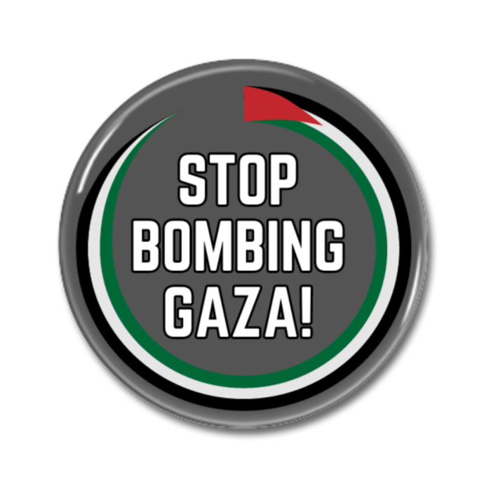 Stop Bombing Gaza Button Pin Badge Free Palestine
