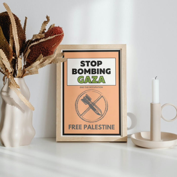 Stop Bombing Gaza Poster Print Free Palestine