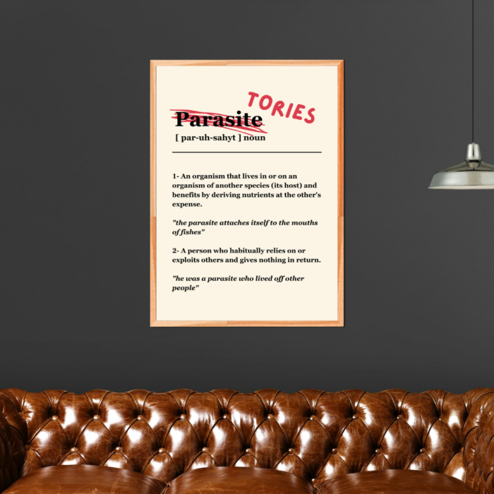 Tory Parasites Poster Print Anti Tory Merch
