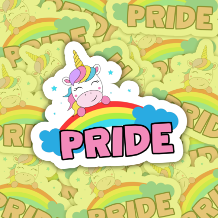 Unicorn Pride Vinyl Sticker LGTBQ+ Merch