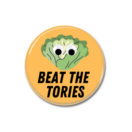 Truss Lettuce Button Pin Badge Anti Tory Merch