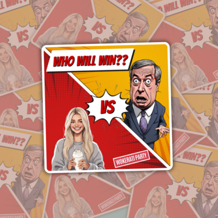 Nigel Farage Milkshake Vinyl Sticker Anti Reform UK