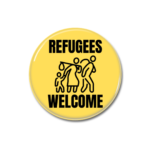 Refugees Welcome Button Pin Badge Human Rights Merch
