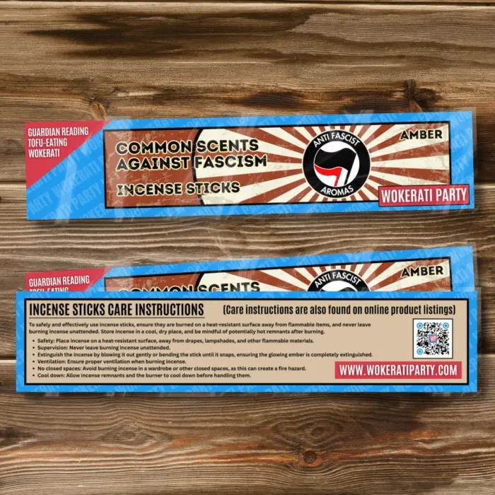 Anti Fascism Incense Sticks 10 Pack, Woke Political Gift for Feminist Empowerment, Anti Fascist Establishment Aromatherapy Meditation