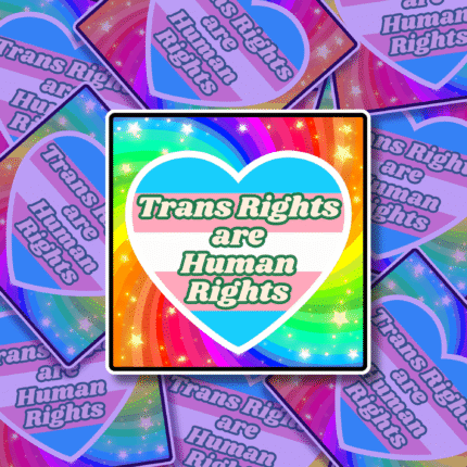 Trans Rights Vinyl Sticker Wokerati party LGBTQ+ Gay PRIDE Merch