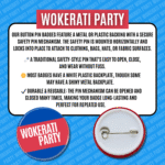 Free Palestine Button Pin Badge Wokerati Party Beyond The Spectrum, Neurodiversity Awareness Merch