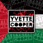 Yvette Cooper Free Palestine Vinyl Sticker, Stop Bombing Gaza, Stop the Genocide Action, Boycott Israel