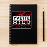 Yvette Cooper Free Palestine Vinyl Sticker, Stop Bombing Gaza, Stop the Genocide Action, Boycott Israel