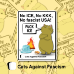 Fuck ICE Cats Against Fascism Sticker Anti ICE Merch