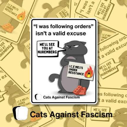 ICE Agents Cats Against Fascism Sticker Best fuck ICE Political Merch