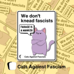 Anti Farage Cats Against Fascism Sticker Best Anti Reform Merch