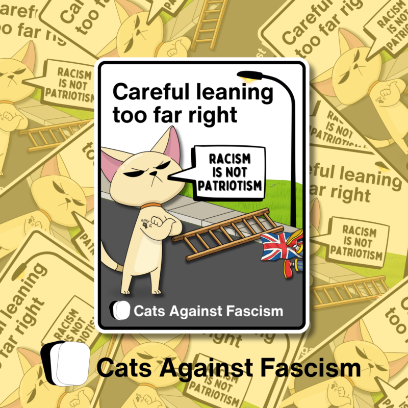 FlagShagger Cats Against Fascism Sticker Best Anti Fascism Political Merch