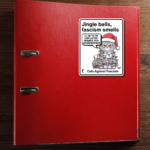 Christmas Cats Against Fascism Sticker Best political Christmas sticker