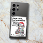 Christmas Cats Against Fascism Sticker Best political Christmas sticker