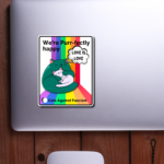 PRIDE Cats Against Fascism Sticker BEST PRIDE LGBTQ+ Merch
