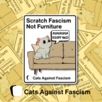 Scratch Cats Against Fascism Sticker Best Anti Fascist Merch