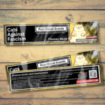 Hand-rolled Purr-litical Scents incense sticks with Cats Against Fascism design, aromatherapy relaxation scent, anti-racism and anti-fascist merchandise from Wokerati Party.