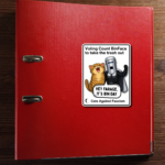 Vote Count Binface Vinyl Sticker Cats Against Fascism Sticker Best Anti Fascist Merch, Anti Reform UK