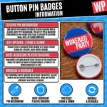 Wokerati Party Button Pin Badge Information